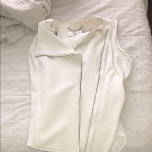 Patrizia Luca Milano white zip up blouse